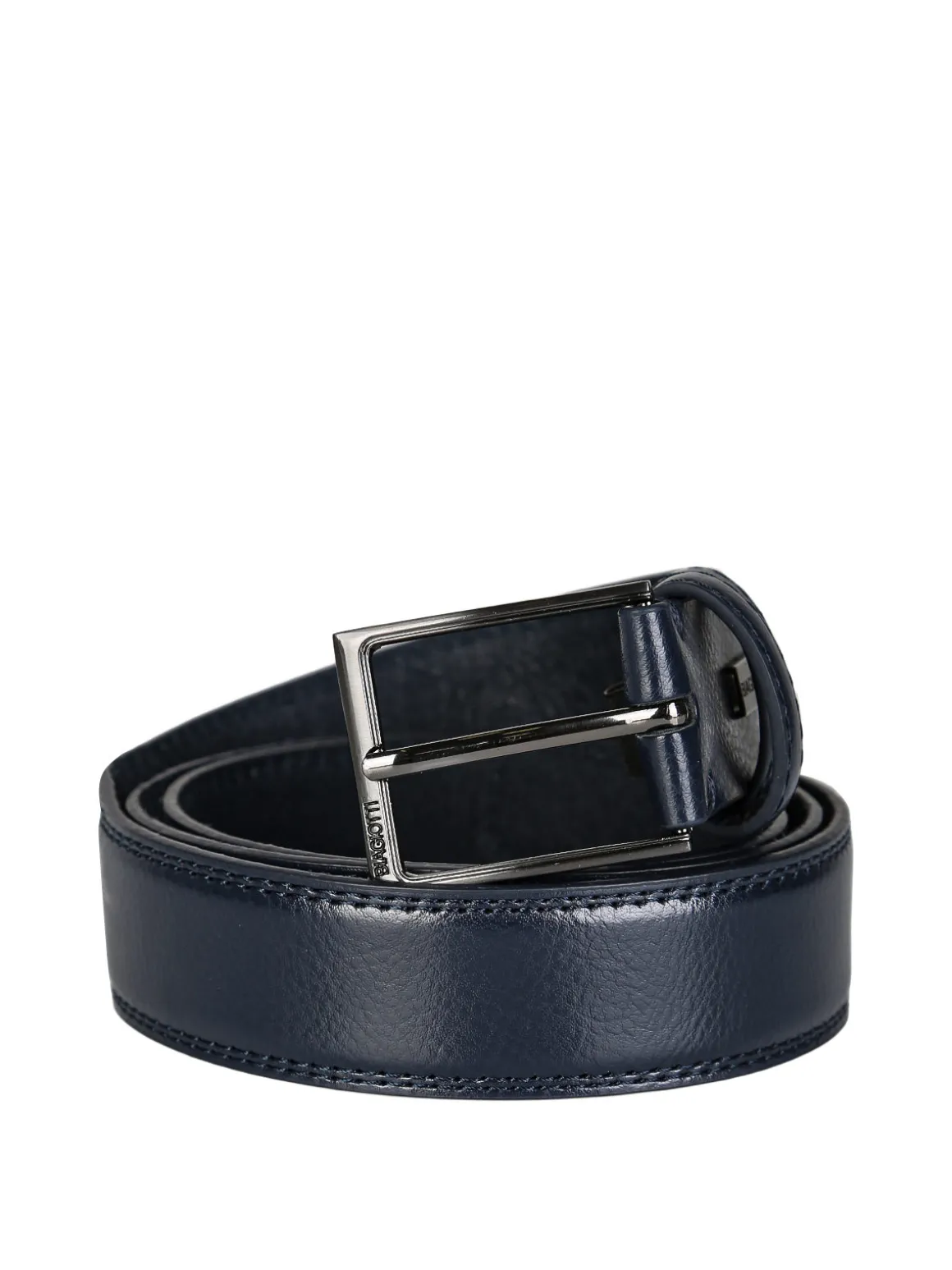 Biagiotti Uomo Cintura da uomo con fodera in pelle - blu scuro