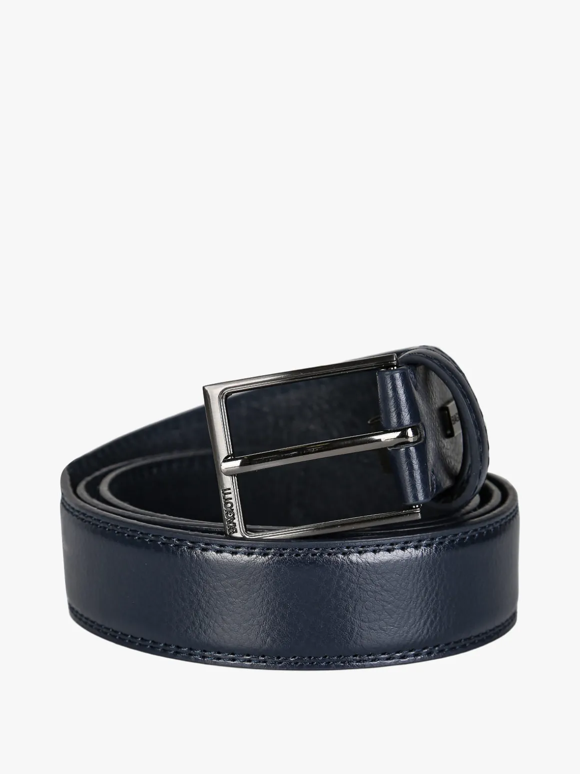 Biagiotti Uomo Cintura da uomo con fodera in pelle - blu scuro