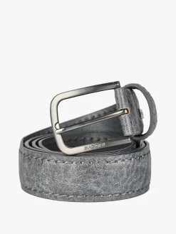 Biagiotti Uomo Cintura da uomo con fodera in pelle - fango