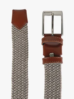 Biagiotti Uomo Cintura da uomo elasticizzata in corda - fango