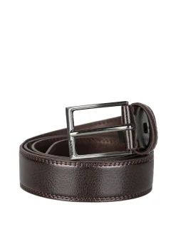 Biagiotti Uomo Cintura da uomo in pelle rivestita - blu scuro