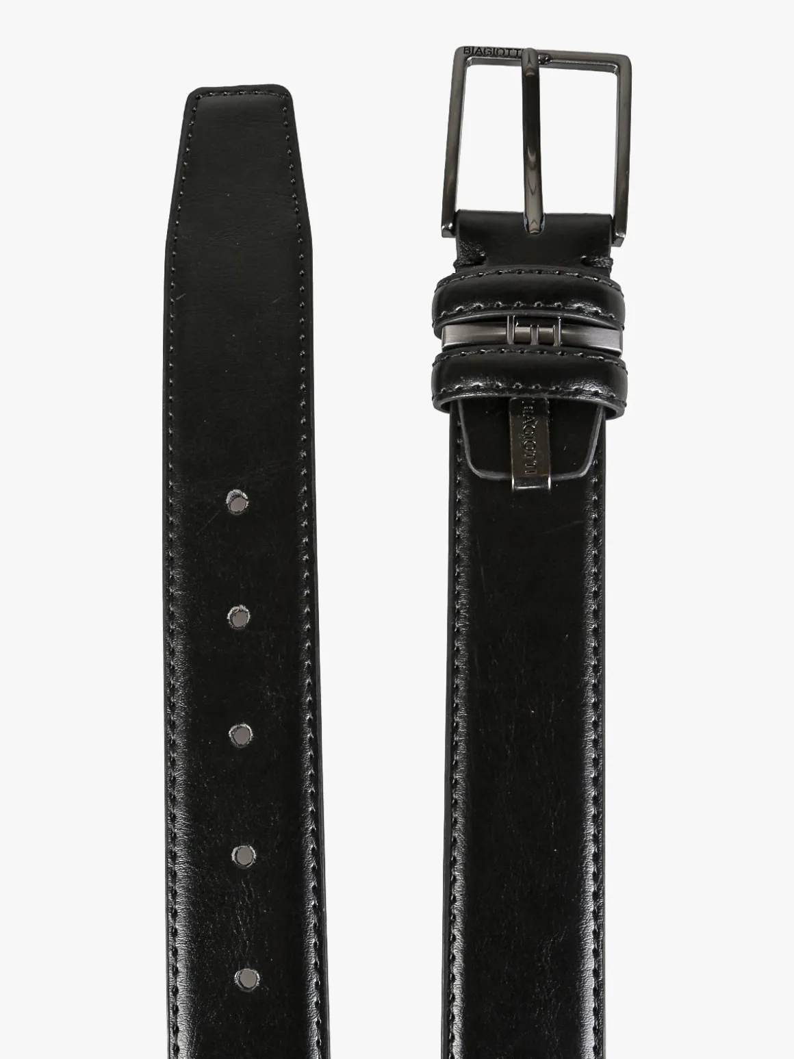 Biagiotti Uomo Cintura da uomo in pelle rivestita - nero