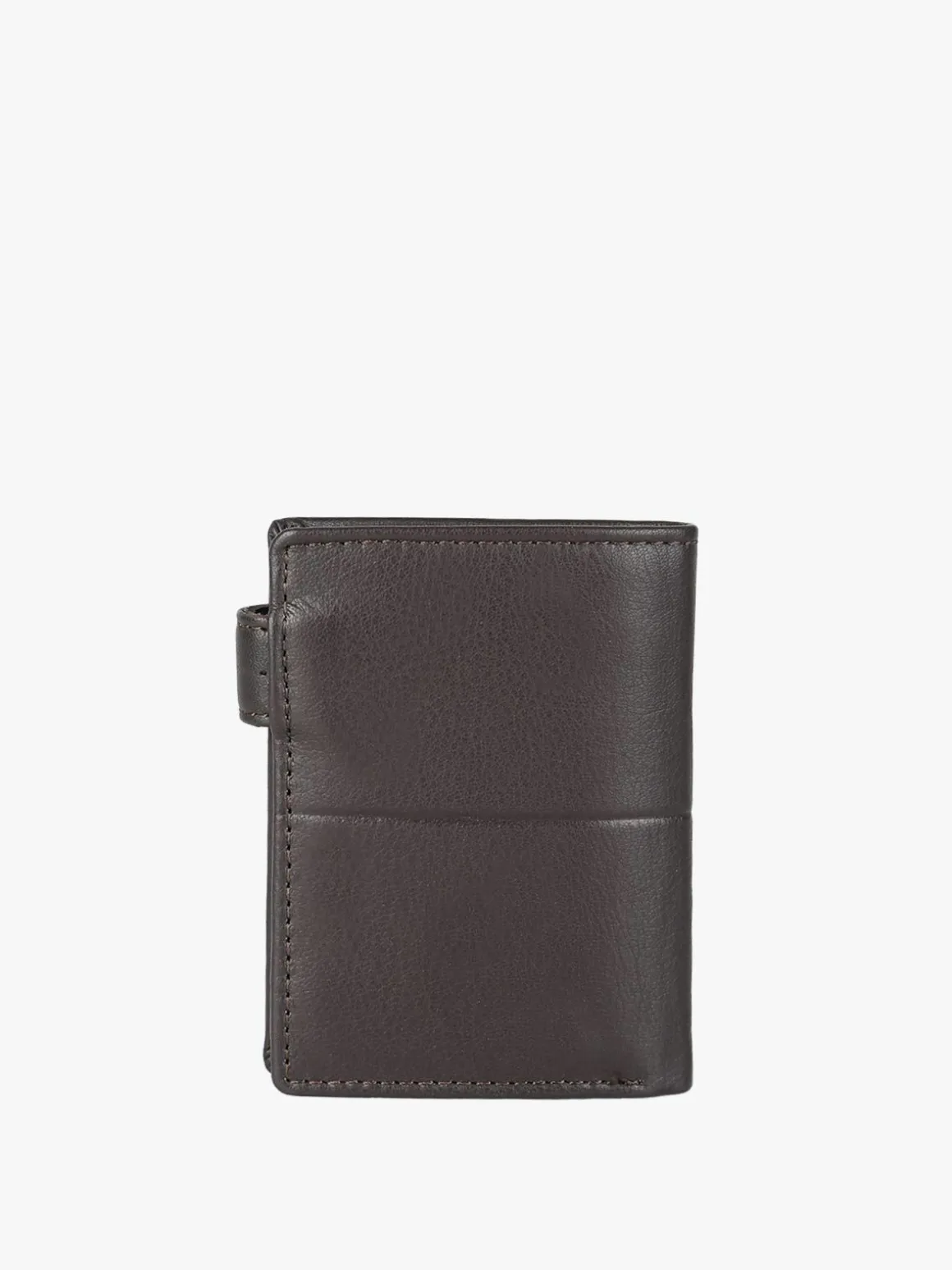 Biagiotti Uomo Mini portafoglio in pelle da uomo verticale con bottone - moro