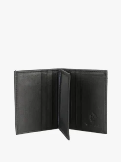 Biagiotti Uomo Mini portafoglio verticale in pelle da uomo - nero