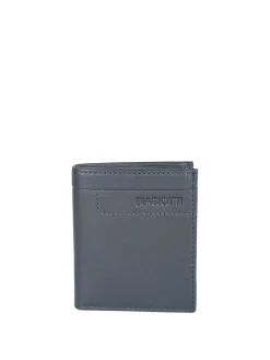 Biagiotti Uomo Mini portafoglio verticale in pelle da uomo - blu scuro