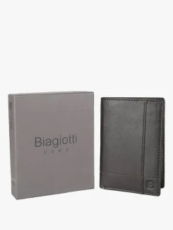 Biagiotti Uomo Portafoglio in pelle da uomo mini - moro