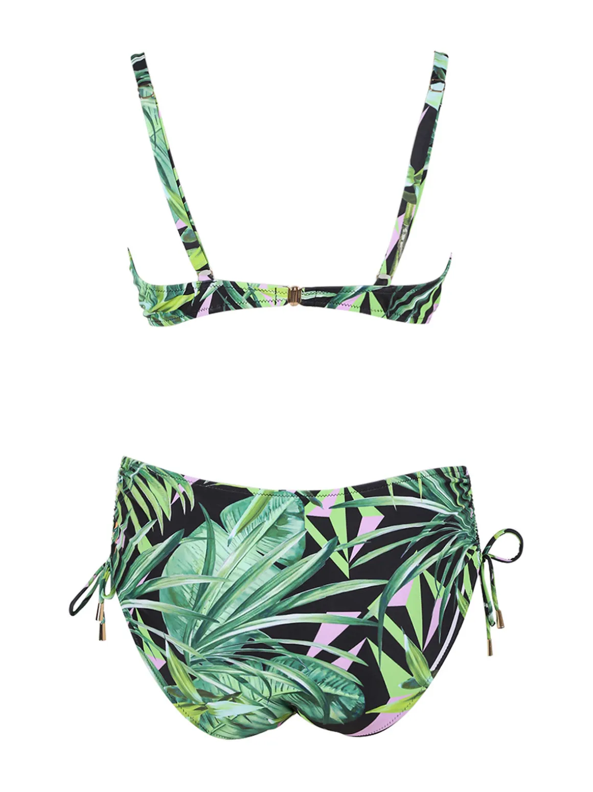 Bikini 4 You Bikini donna imbottito con ferretto e slip a vita alta COPPA C