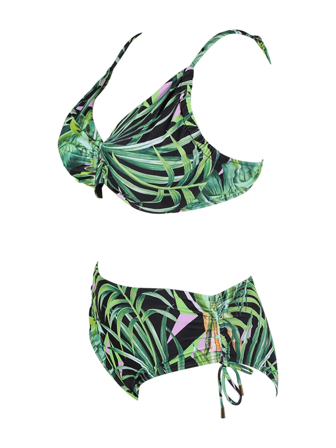 Bikini 4 You Bikini donna imbottito con ferretto e slip a vita alta COPPA C