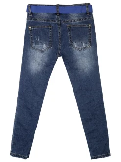 Bimbo Style Jeans strappati con cintura