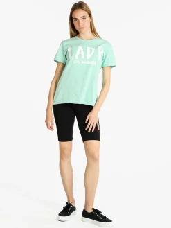 Blue Fashion Leggings sportivi corti donna effetto push up
