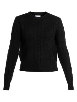 Bluoltre Maglione donna girocollo a treccia