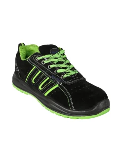 Blu Star Scarpe da lavoro uomo in pelle scamosciata - nero
