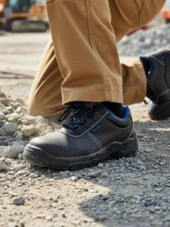 Blu Star Scarpe uomo antinfortunistiche in pelle waterproof - nero