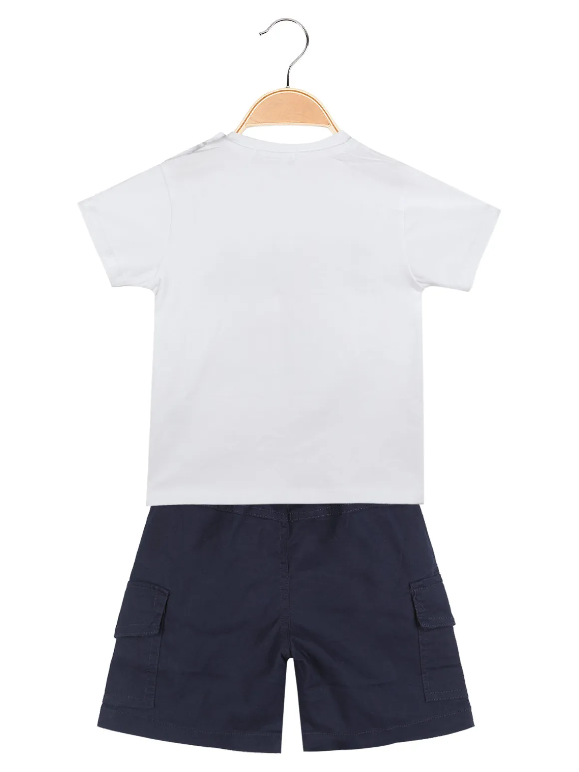 Bouny Baby Completo 2 pezzi da neonato con t-shirt e bermuda cargo