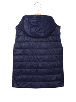 Bouny Baby Gilet da bambina reversibile con cappuccio