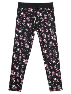 Bouny Baby Leggings da bambina con stampe - fucsia