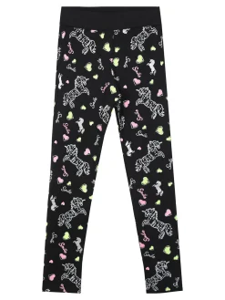 Bouny Baby Leggings stampati da bambina con fascia elastica