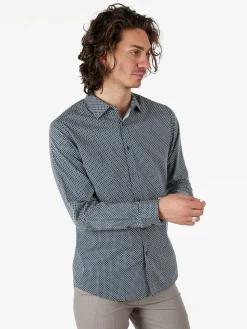 Bread & Buttons Camicia da uomo in cotone a maniche lunghe - multicolore