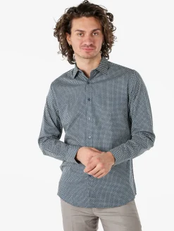 Bread & Buttons Camicia da uomo in cotone a maniche lunghe - multicolore