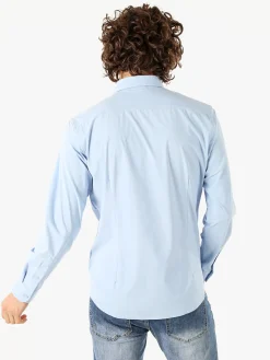 Bread & Buttons Camicia da uomo a maniche lunghe - azzurro