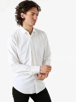 Bread & Buttons Camicia da uomo a maniche lunghe - bianco