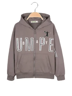 Brum Beby Felpa da bambino con cappuccio e zip - antracite