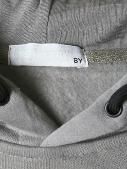 Brum Beby Felpa da ragazzo con cappuccio e stampa davanti e dietro - militare