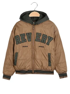 Brum Beby Giubbotto bomber da ragazzo con cappuccio in felpa - marrone