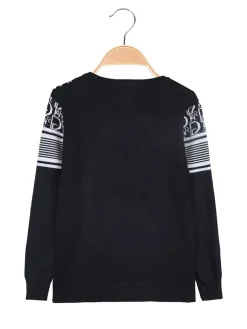 Brum Beby Pullover girocollo da bambino in maglia - blu scuro