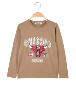 Brum Beby T-shirt da bambino a maniche lunghe con stampa