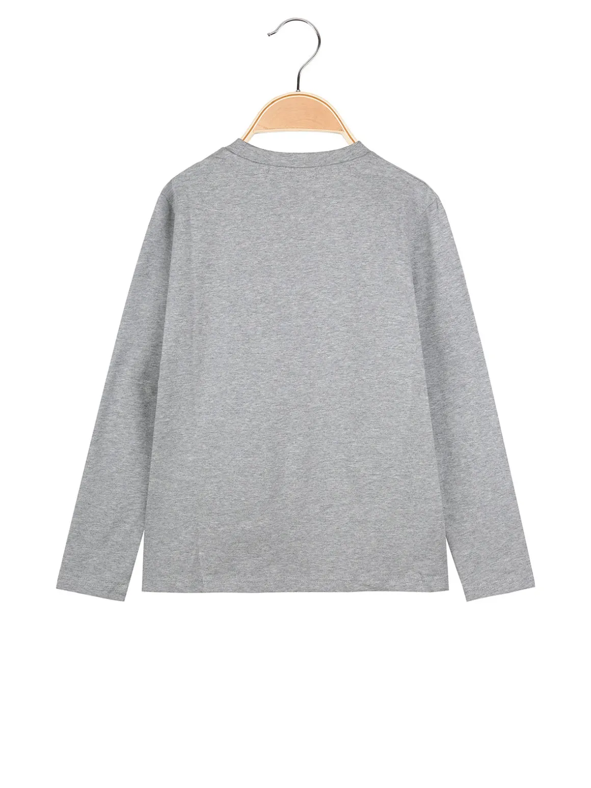 Brum Beby T-shirt da bambino a maniche lunghe con stampa - grigio