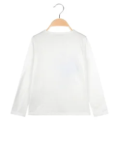 Brum Beby T-shirt da bambino a maniche lunghe con stampa - bianco