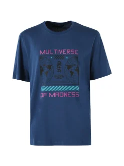 Buoncostume T-shirt girocollo da uomo in cotone con stampa - avion
