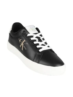 Calvin Klein CLASSIC CUPSOLE FLUO CONTRAST Sneakers in pelle donna