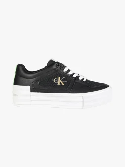 Calvin Klein VULC FLATFORM BOLD FLUO Sneakers in pelle donna con zeppa