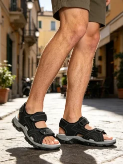 Canguro Sandali da uomo con cinturini a strappo