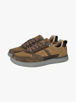 Canguro Sneakers basse da uomo con lacci e zip - taupe