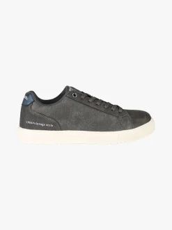 Canguro Sneakers basse da uomo con lacci e zip - nero