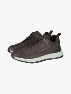 Canguro Sneakers da uomo stringate in ecopelle - moro