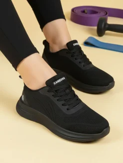 Canguro Sneakers sportive da donna in maglia - nero