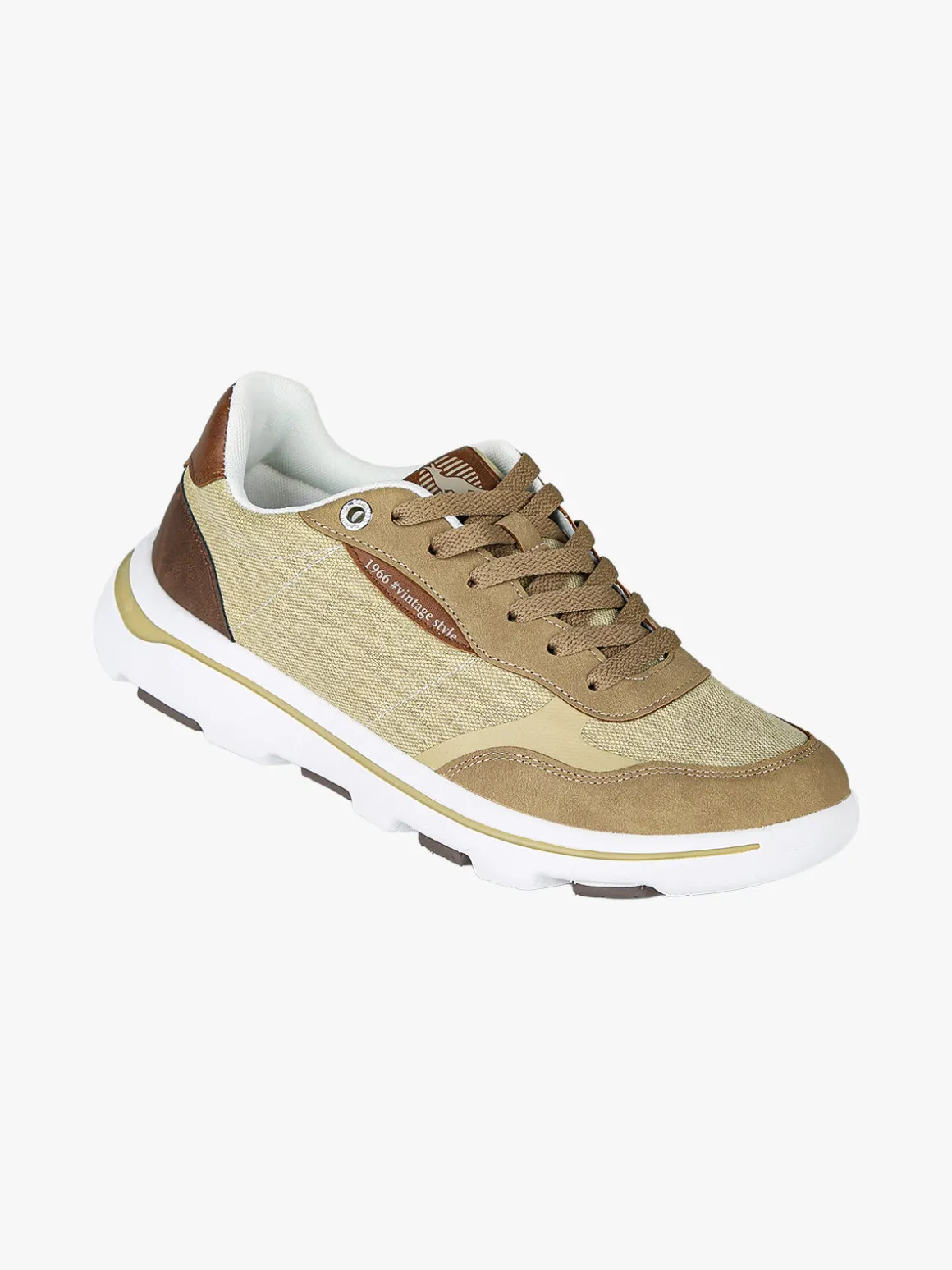 Canguro Sneakers stringate da uomo in tessuto - sabbia