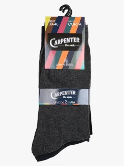 Carpenter Calze corte uomo tinta unita. Confezione 3 paia