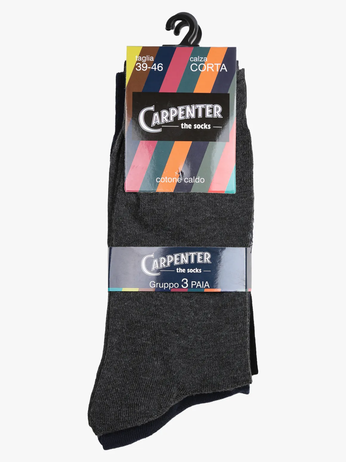 Carpenter Calze corte uomo tinta unita. Confezione 3 paia