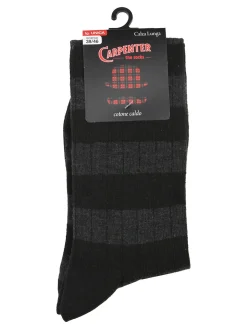 Carpenter Calze lunghe da uomo in caldo cotone - nero