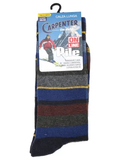 Carpenter Calze lunghe da uomo pile a righe