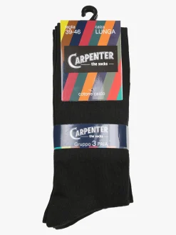 Carpenter Calze lunghe uomo tinta unita. Confezione 3 paia