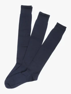 Carpenter Confezione da 3 paia di calze lunghe da uomo in cotone mercerizzato - blu scuro