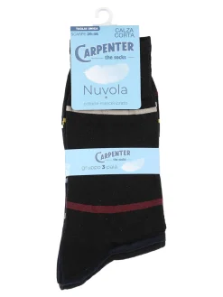 Carpenter Confezione da 3 paia di calze corte da uomo a righe - assortito