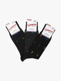 Carpenter 3 paia calze corte da uomo con stampe