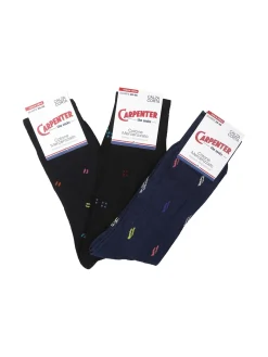 Carpenter 3 paia calze corte da uomo con stampe